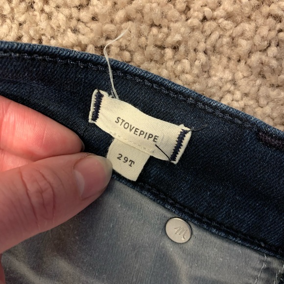 Madewell stovepipe dark wash jeans size 29 Tall - Picture 4 of 5